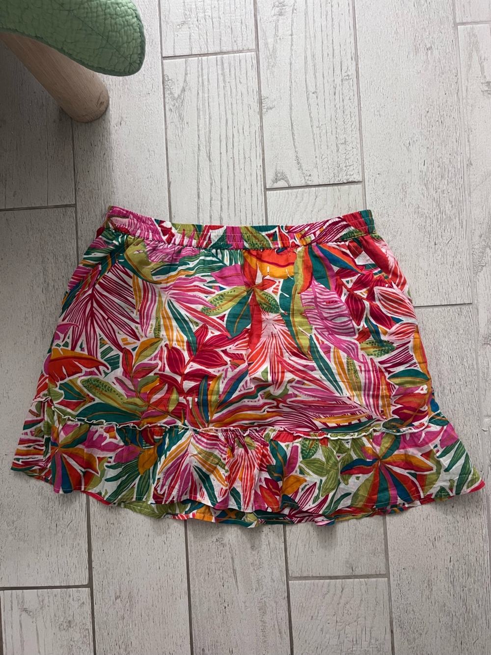 C&C California Pink Multi Tropical Print Bermuda Short Skirt Size XL